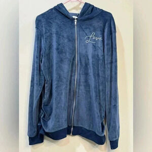 Ruby & Lace Blue Maternity Zip Up Hoodie - Sizes M & XL